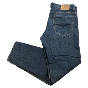 Vintage‎ Diesel Rivec Jeans Mens Size 34 Blue Dark Wash Relaxed Italy 34x28 Zip